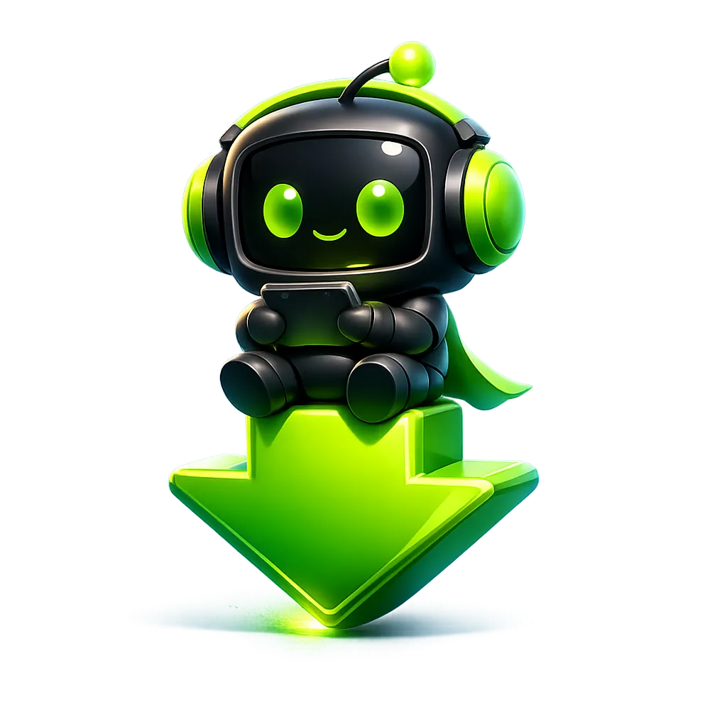 BCGame app download promo image featuring a polished 3D cosmic rocket mascot with glowing accent lighting on a deep space bac